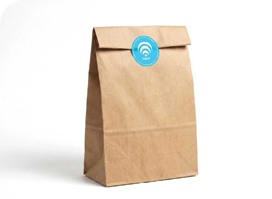 Pegatina · bolsa de reparto